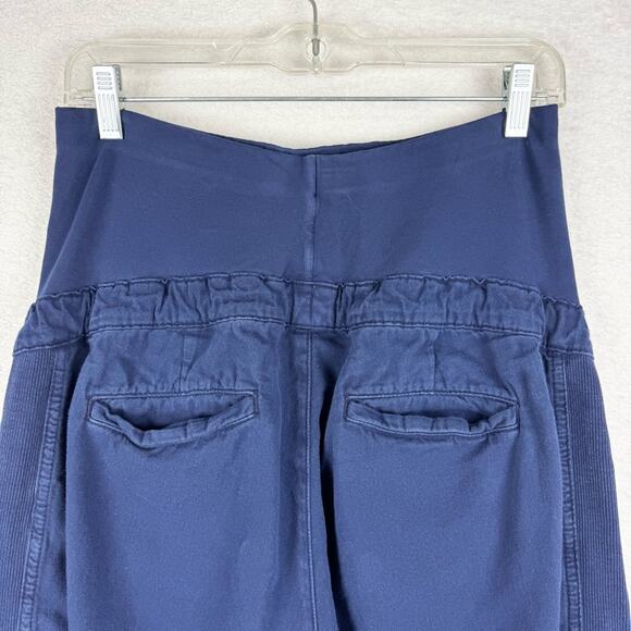 GAP Maternity Full Panel Ribbed Joggers In Navy Uniform Size S Lounge Athleisure - Picture 10 of 16
